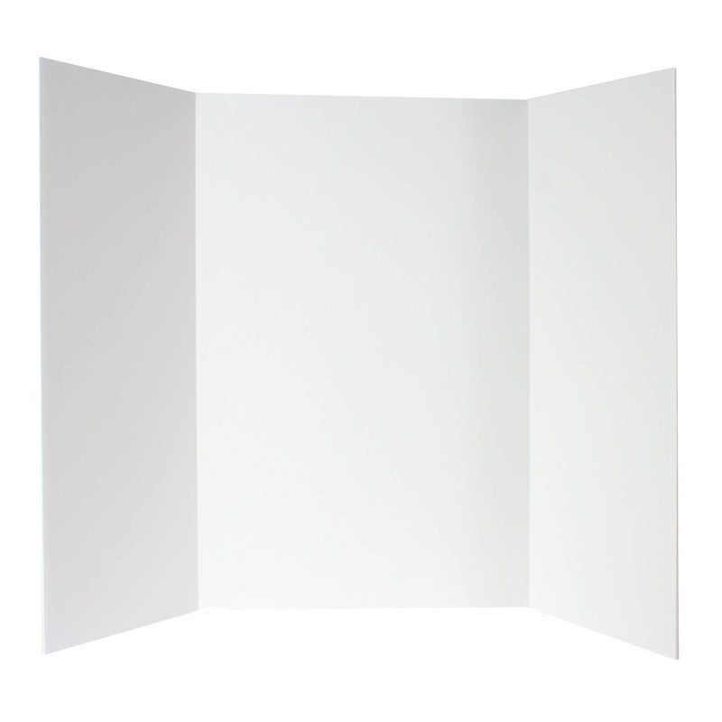 ArtSkills Tri-fold, 28" x 22" Trifold Foam Display Board, White, 28" W x 22" H, 5 Pack - Image 1